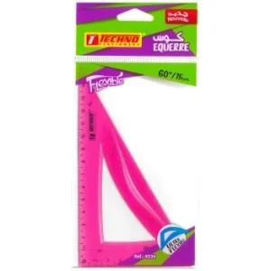 EQUERRE ECOLIER FLEXIBLE ROSE "TECHNO" REF: 4534