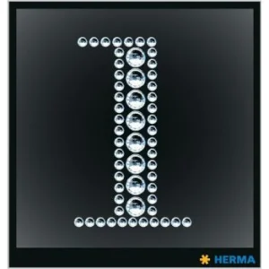 ETIQUETTES CRYSTAL CHIFFRE 1 "HERMA" REF: 15357