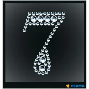ETIQUETTES CRYSTAL CHIFFRE 7 "HERMA" REF: 15363