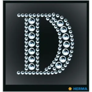 ETIQUETTES CRYSTAL LETTRE D "HERMA" REF: 15333