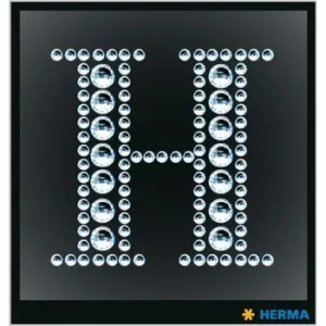 ETIQUETTES CRYSTAL LETTRE H "HERMA" REF: 15337
