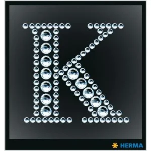 ETIQUETTES CRYSTAL LETTRE K "HERMA" REF: 15340