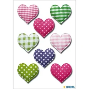 ETIQUETTES MAGICCOEURS TISSU "HERMA" REF: 6288