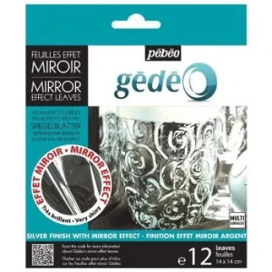 FEUILLES EFFET MIROIR ARGENT 12 FEUILLES "PEBEO" REF: 766550