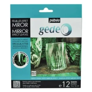FEUILLES EFFET MIROIR VERT 12 FEUILLES "PEBEO" REF: 766547