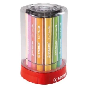 FEUTRE DE COLORIAGE TRIO SCRIBBI SET DE BUREAU DE 12 COULEURS "STABILO" REF:368/12-01