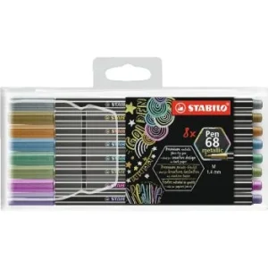FEUTRE PEN 68 METALLIC EN POCHETTE DE 8 PCS "STABILO" REF:6808/8-11