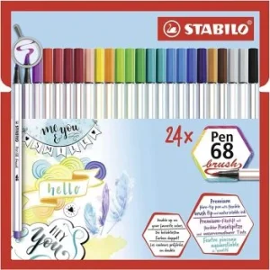 FEUTRE PINCEAU PEN 68 BRUSH EN POCHETTE DE 24 PCS STABILO REF: 568/24-211
