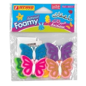 FEUTRINE ADHESIVE EN FORME PAPILLONS "TECHNO" REF: 4613