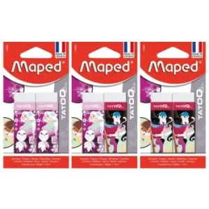 GOMME ECOLIER TATOO 02 PCS SOUS BLISTER "MAPED" REF: 116000