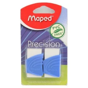 GOMME PRECISION BLEU SOUS BLISTER DE 02 PIECES "MAPED" REF: 021100