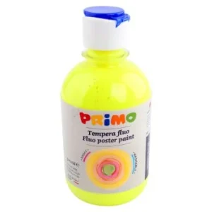 GOUACHE HAUTE QUALITE FLACON DE 300ml JAUNE FLUO "PRIMO" REF: 255TF300210