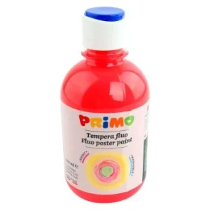 GOUACHE HAUTE QUALITE FLACON DE 300ml ROUGE FLUO "PRIMO" REF: 255TF300300