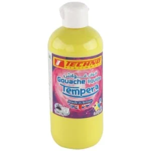 GOUACHE TEMPERA FLACON 300 ML JAUNE CITRON "TECHNO" REF: 5550