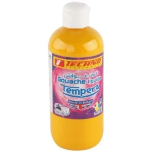GOUACHE TEMPERA FLACON 300 ML JAUNE "TECHNO" REF: 5549