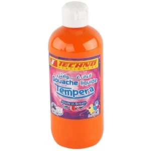 GOUACHE TEMPERA FLACON 300 ML ORANGE "TECHNO" REF: 5551