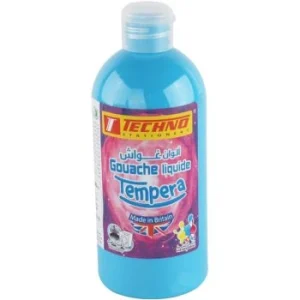 GOUACHE TEMPERA FLACON 500 ML BLEU CIEL "TECHNO" REF: 5568