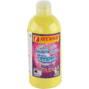 GOUACHE TEMPERA FLACON 500 ML JAUNE CITRON "TECHNO" REF: 5565