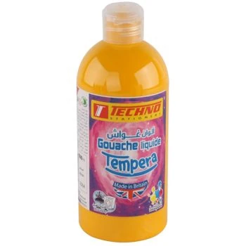 GOUACHE TEMPERA FLACON 500 ML JAUNE "TECHNO" REF: 5564