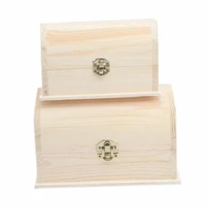 JEU DE 2 BOITES A BIJOUX EN BOIS A DECORER "TECHNO" REF: 6323