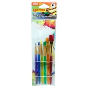 JEUX PINCEAUX DE COLORIAGE 6 PIECES "TECHNO" REF: 4506