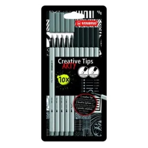 KIT CREATIVE TIPS ARTY SHADING ETUI CARTON DE 10 PCS "STABILO" REF: 89/10-1-20
