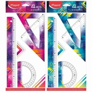 KIT DE TRAÇAGE COSMIC TEENS 4 PIECES 30CM SACHET "MAPED"