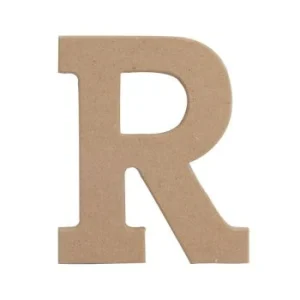 LETTRE " R " EN BOIS "TECHNO" REF: 6388