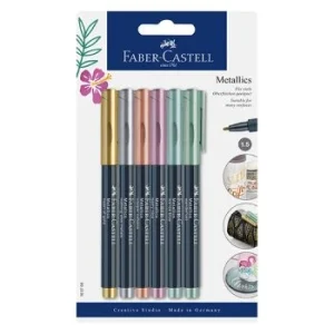 MARQUEUR MULTI-SURFACES METALLIQUE BLISTER DE 6 PIECES "FABER CASTELL" REF: 160706