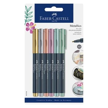 MARQUEUR MULTI-SURFACES METALLIQUE BLISTER DE 6 PIECES "FABER CASTELL" REF: 160706