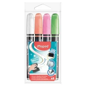 MARQUEUR PEINTURE EFFACABLE POCHETTE DE 4 COULEURS "MAPED" REF: 743547