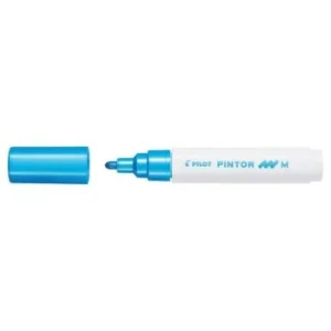 MARQUEUR PINTOR POINTE MOYENNE BLEU METALLIQUE "PILOT" REF: SW-PT-M-ML
