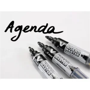 MARQUEUR TABLEAU BLANC RECHARGEABLE V-BOARD TÊTE BISEAUTEE NOIR "PILOT" REF: WBMA-VBM-MC-B-BG