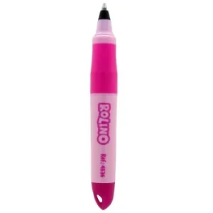 MINI STYLO ROLLER PEN ROLINO CORPS ROSE CLAIR ET ROSE FONCE "TECHNO" REF: 4536