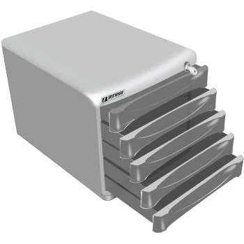 MODULE DE CLASSEMENT DE 05 TIROIRS GRIS "TECHNO" REF: 1710