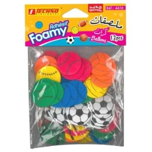 MOUSSE ADHESIVE BALLONS BLISTER DE 72 PIECES "TECHNO" REF: 4616