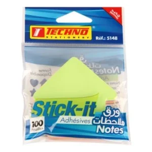 NOTES ADHESIVES FORME MAISON 100F COULEURS FLUORESCENTES STICK-IT "TECHNO" REF: 5148