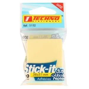 NOTES ADHESIVES JAUNE PASTEL 100F 38x51mm STICK-IT "TECHNO" REF: 5152