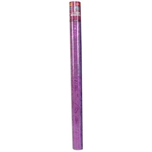 PAPIER ADHESIF PAILLETE FLEURS EN ROULEAU 45 x 200 cm VIOLET "TECHNO" REF: 4979