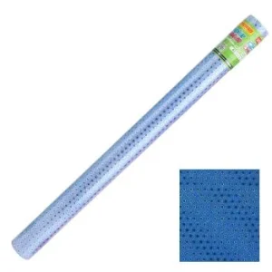 PAPIER ADHESIF PAILLETE POINTS EN ROULEAU 45 x 200 cm BLEU "TECHNO" REF: 4977