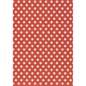 PAPIER CADEAU CLASSIQUE ETOILE BLANCHE 200X70CM 60G "TECHNO" REF: 4702