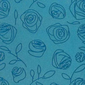 PAPIER CADEAU PAILLETE FLEURS 50 x 70 cm PQT 20 FEUILLES BLEU VERT "TECHNO" REF: 4974