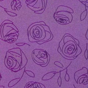 PAPIER CADEAU PAILLETE FLEURS 50 x 70 cm PQT 20 FEUILLES VIOLET "TECHNO" REF: 4974