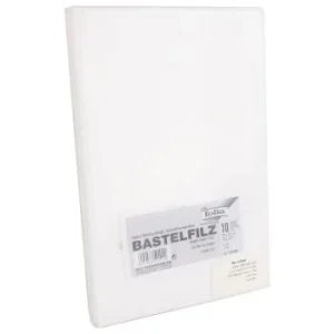 PAPIER FEUTRINE PQT 10 PCS BLANC 20x30 cm 150g/m "FOLIA" REF: 520400