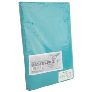 PAPIER FEUTRINE PQT 10 PCS BLEU PACIFIC 20x30CM 150 "FOLIA" REF: 520432