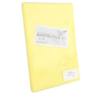 PAPIER FEUTRINE PQT 10 PCS JAUNE 20x30 cm 150g/m "FOLIA" REF: 520412