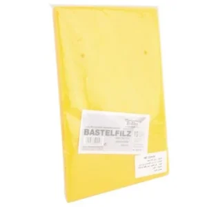PAPIER FEUTRINE PQT 10 PCS JAUNE BANANE 20x30CM 150g/m "FOLIA" REF: 520414