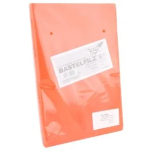 PAPIER FEUTRINE PQT 10 PCS ORANGE 20x30 cm 150g/m "FOLIA" REF: 520440