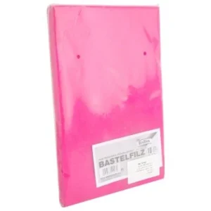 PAPIER FEUTRINE PQT 10 PCS ROSE 20x30 cm 150g/m "FOLIA" REF: 520423