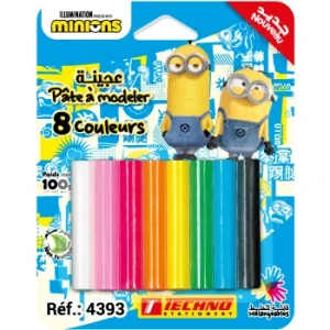 PATE A MODELER 08 COULEURS LICENCE MINIONS "TECHNO" REF: 4393